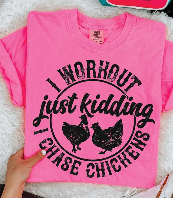 GRAPHIC TEES :: GRAPHIC TEES :: Wholesale I Chase Chickens Comfort Colors Tshirt
