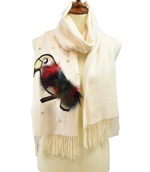 <font color=black>SALE ITEMS</font> :: SCARVES | APPAREL  :: Scarves :: Furred Parrot Patch Scarf