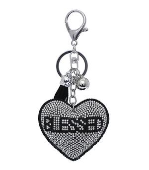 New Arrival :: Wholesale Rhinestone Blessed Heart Keychain