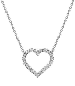 New Arrival :: Cubic Zirconia Heart Necklace