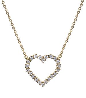 RHINESTONE I CUBIC ZIRCONIA :: Cubic Zirconia Heart Necklace