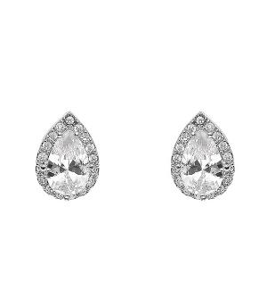 RHINESTONE I CUBIC ZIRCONIA :: Cubic Zirconia Teardrop Earrings