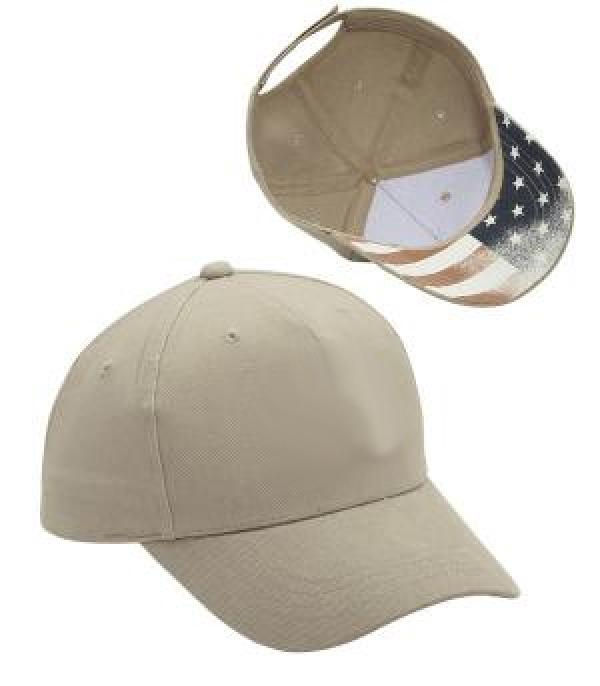 HATS I HAIR ACC :: VISOR I SOLID :: US Flag Undervisor Ballcap