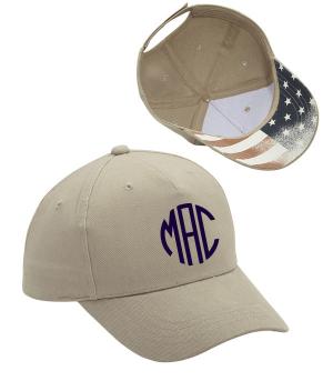 HATS I HAIR ACC :: VISOR I SOLID :: US Flag Undervisor Ballcap