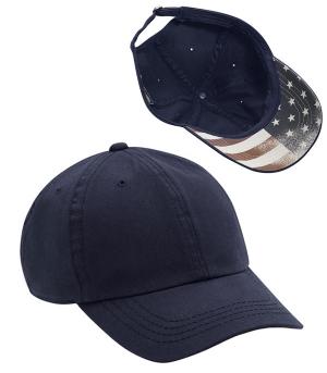HATS I HAIR ACC :: VISOR I SOLID :: US Flag Undervisor Ballcap