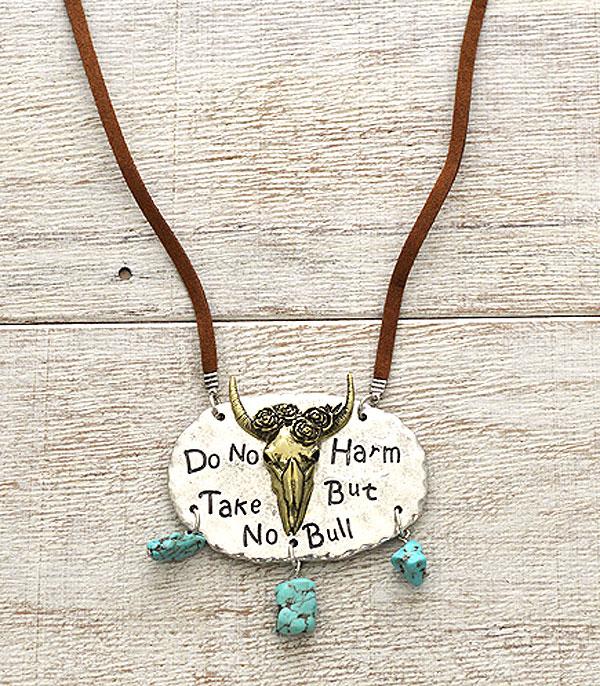 <font color=black>SALE ITEMS</font> :: JEWELRY :: Necklaces :: Do No Harm But Take No Bull Necklace