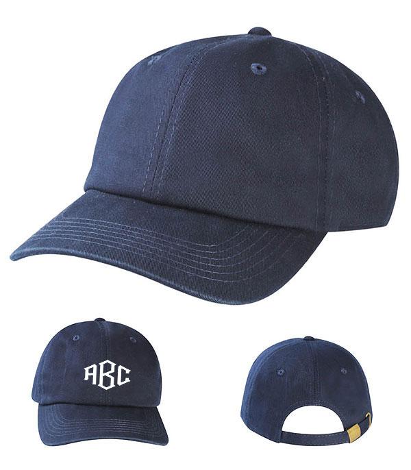 HATS I HAIR ACC :: BALLCAP I VISOR :: Wholesale Solid Monogram Hats