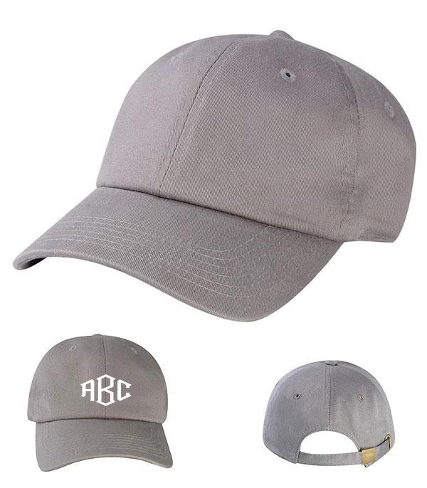 HATS I HAIR ACC :: BALLCAP I VISOR :: Wholesale Solid Monogram Hats