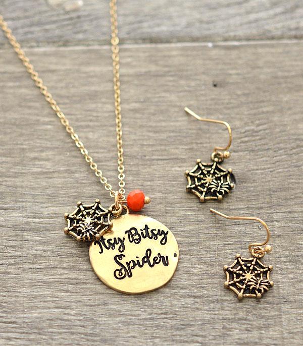 <font color=black>SALE ITEMS</font> :: JEWELRY :: Necklaces :: Itsy Bitsy Spider Necklace Set