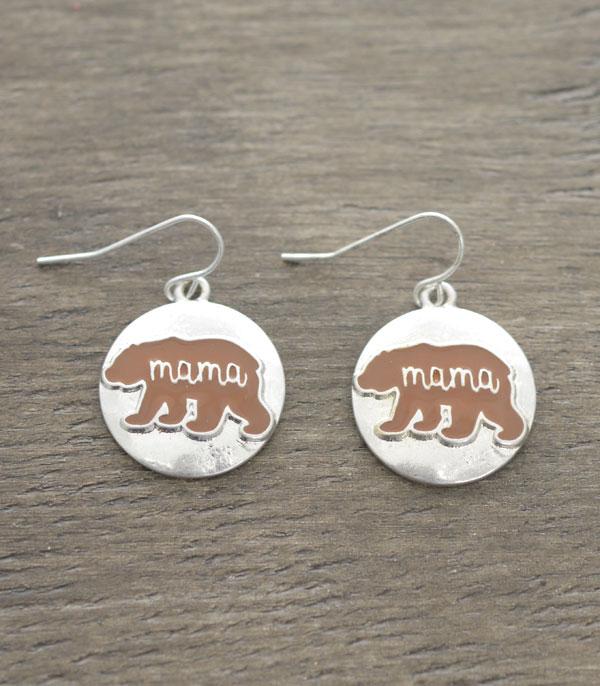 <font color=black>SALE ITEMS</font> :: JEWELRY :: Earrings :: Mama Bear Circle Earrings