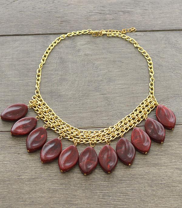 <font color=black>SALE ITEMS</font> :: JEWELRY :: Necklaces :: Layered Stone Necklace