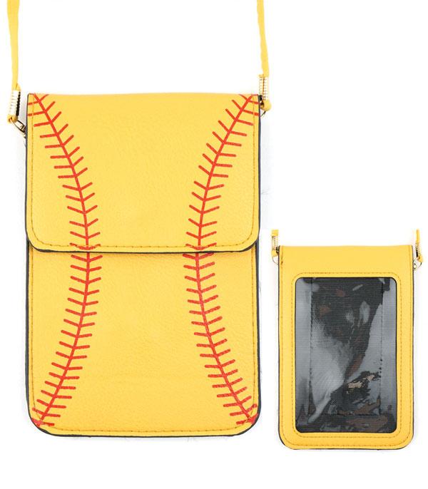 baseball crossbody purse