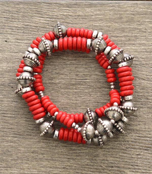 <font color=red>VALENTINE'S</font> :: Beaded Bracelet Set