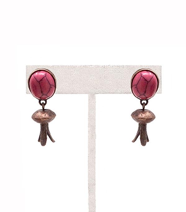 <font color=black>SALE ITEMS</font> :: JEWELRY :: Earrings :: Wholesale Western Squash Blossom Earrings