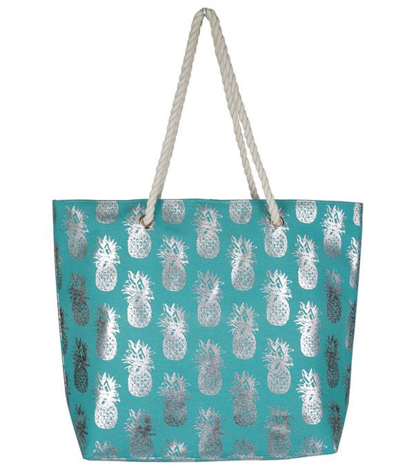 beach bag with pineapple