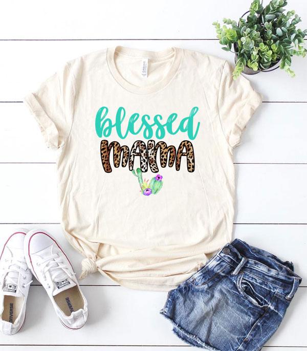 GRAPHIC TEES :: GRAPHIC TEES :: Wholesale Vintage Western Blessed Mama T-Shirt
