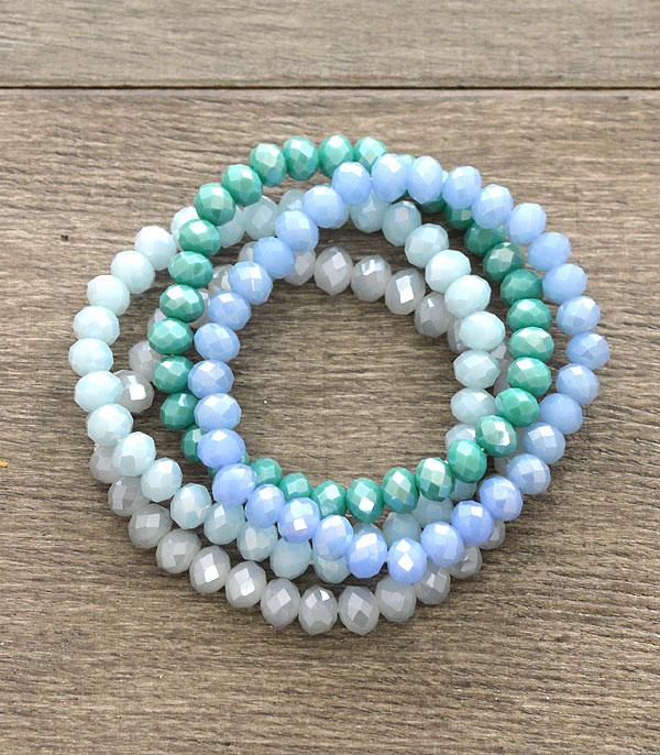 New Arrival :: Wholesale Glass Bead Stacking Bracelets