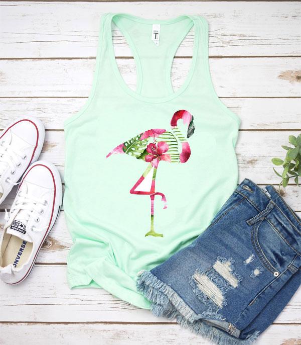 BRACELETS :: BANGLE :: Wholesale Tropical Flamingo Graphic Tank Top