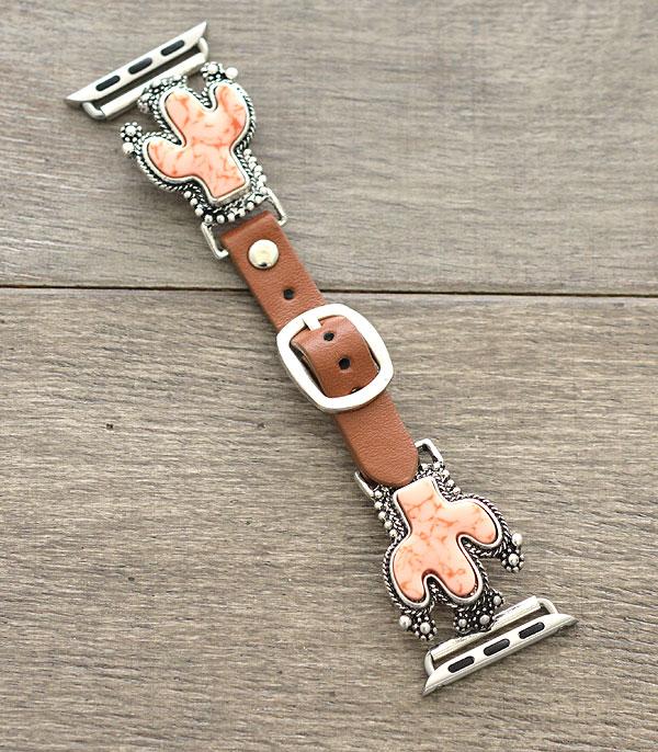 New Arrival :: Wholesale Cactus Stone Leather Apple Watch Band