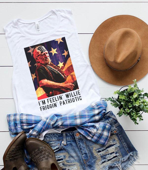 GRAPHIC TEES :: GRAPHIC TEES :: Wholesale Willie Patriotic Vintage Muscle Tank