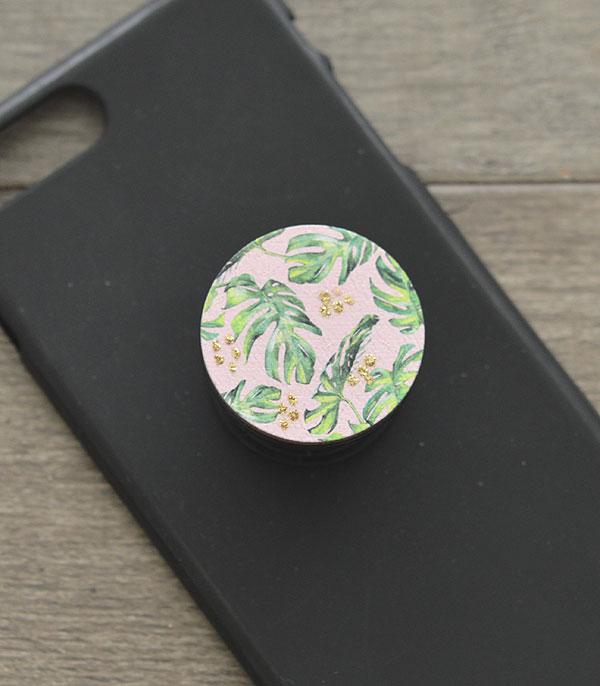 PHONE ACCESSORIES :: Wholesale Tropical Leaf Phone Adhesive Charm