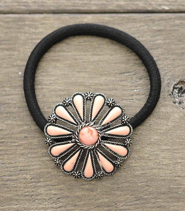 HATS I HAIR ACC :: HAIR ACCESSORIES :: Wholesale Western Turquoise Hair Tie
