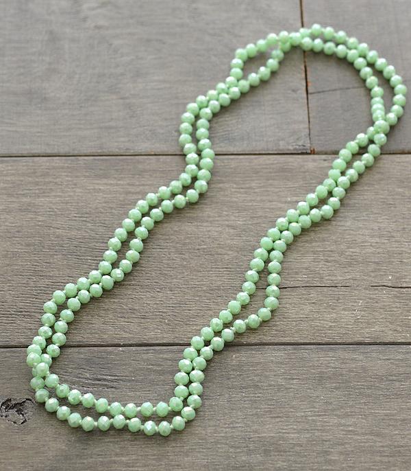 NECKLACES :: WESTERN LONG NECKLACES :: Wholesale 60" Crystal Beads Long Necklace