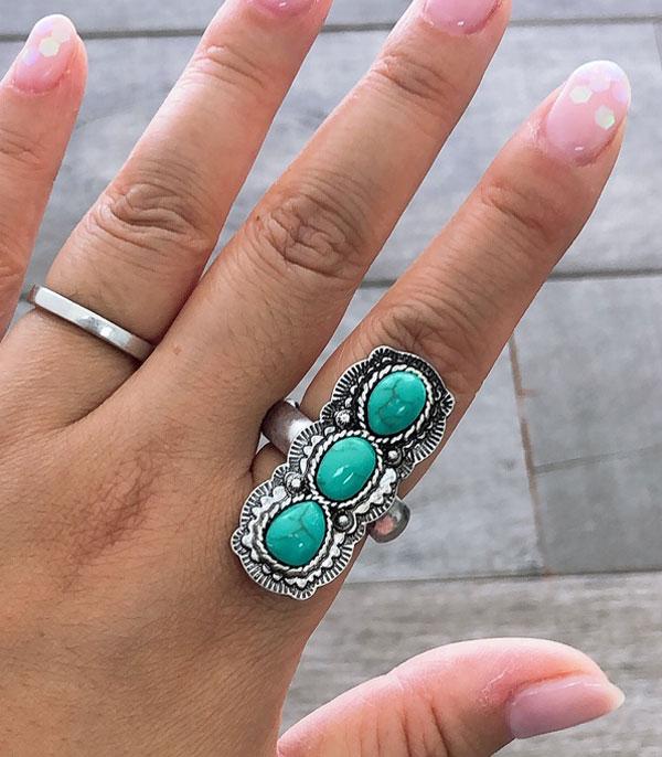 New Arrival :: Wholesale Western Turquoise Silver Ring