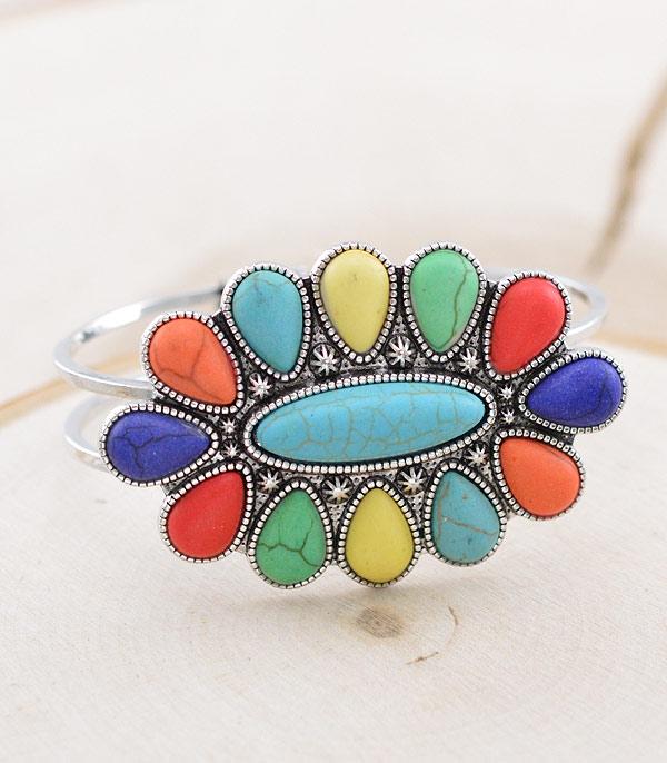 BRACELETS :: BANGLE :: Wholesale Western Turquoise Stone Bracelet