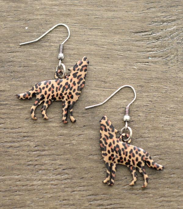 <font color=black>SALE ITEMS</font> :: JEWELRY :: Earrings :: Wholesale Leopard Print Wolf Casting Earrings