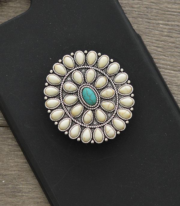New Arrival :: Wholesale Turquoise Phone Grip Adhesive Charm