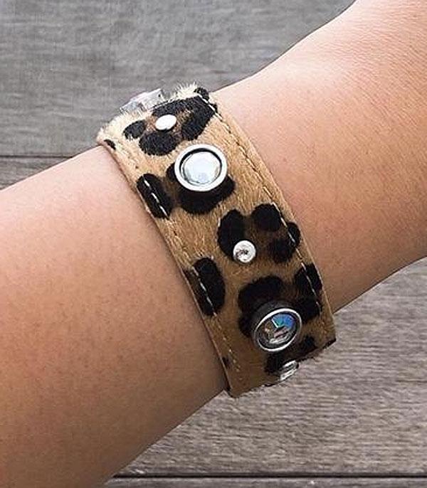 <font color=black>SALE ITEMS</font> :: JEWELRY :: Bracelets :: Wholesale Leopard Leather Bracelet