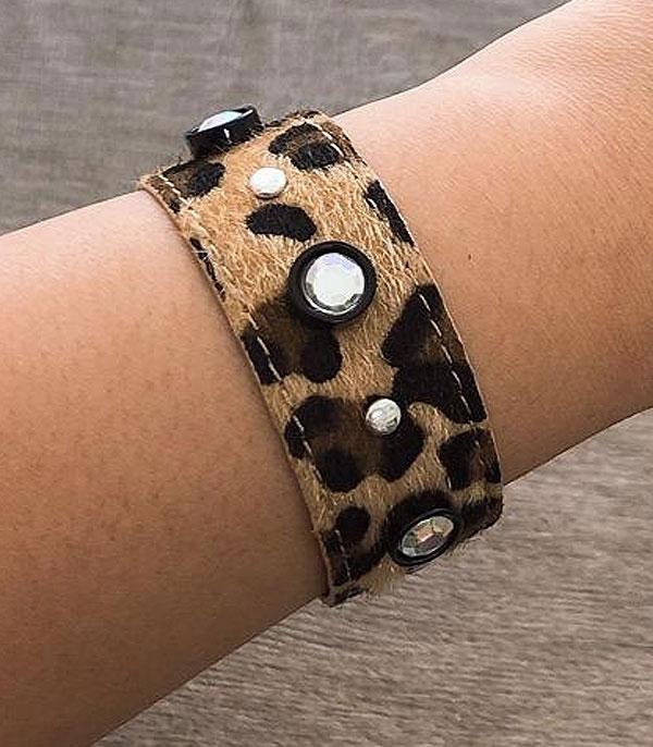 BRACELETS :: LINK :: Wholesale Leopard Leather Bracelet