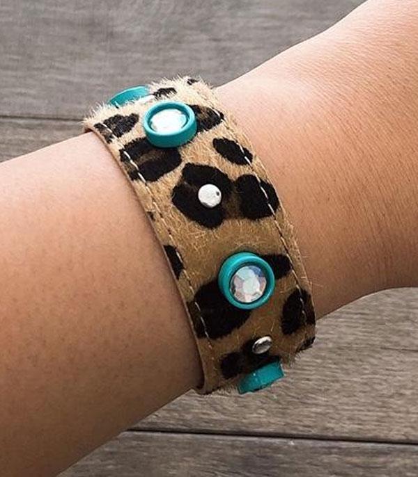 BRACELETS :: LINK :: Wholesale Leopard Leather Bracelet