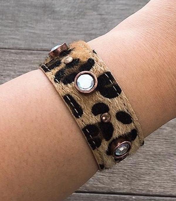 BRACELETS :: LINK :: Wholesale Leopard Leather Bracelet