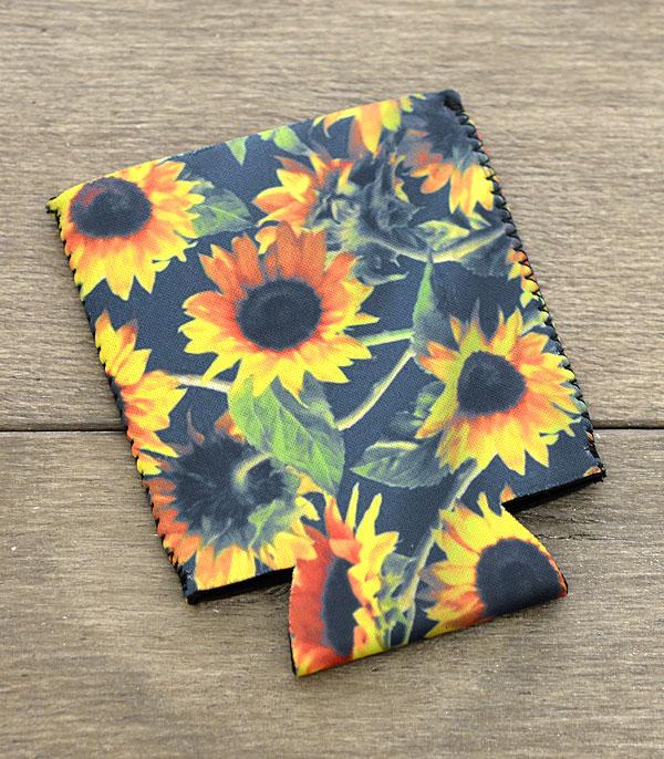 <font color=BLUE>WATCH BAND/ GIFT ITEMS</font> :: GIFT ITEMS :: Wholesale Sunflower Print Drink Sleev