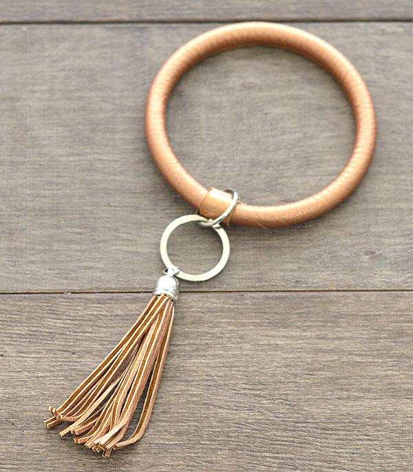 <font color=black>SALE ITEMS</font> :: MISCELLANEOUS :: Wholesale Faux Leather Bangle Keychain