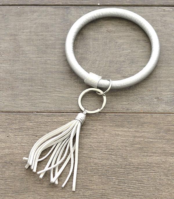 <font color=black>SALE ITEMS</font> :: MISCELLANEOUS :: Wholesale Faux Leather Bangle Keychain
