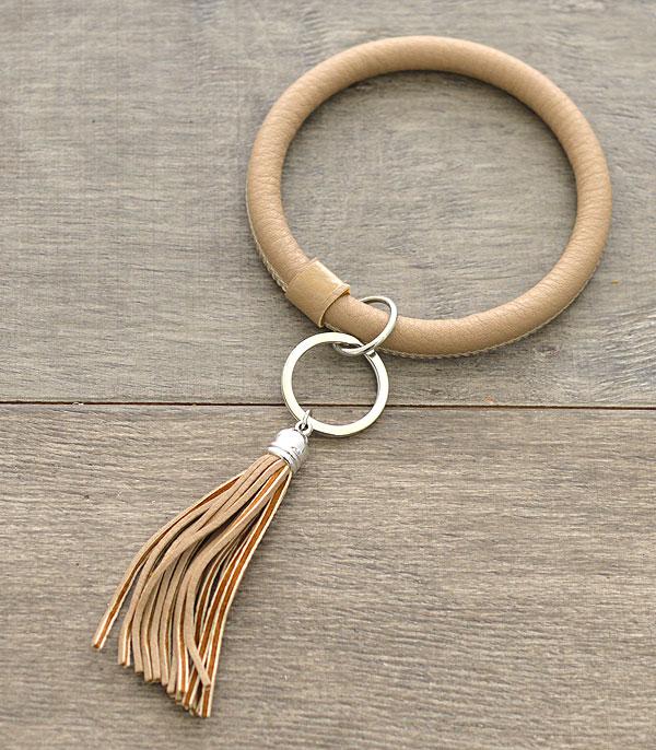 <font color=BLUE>WATCH BAND/ GIFT ITEMS</font> :: KEYCHAINS :: Wholesale Faux Leather Bangle Keychain