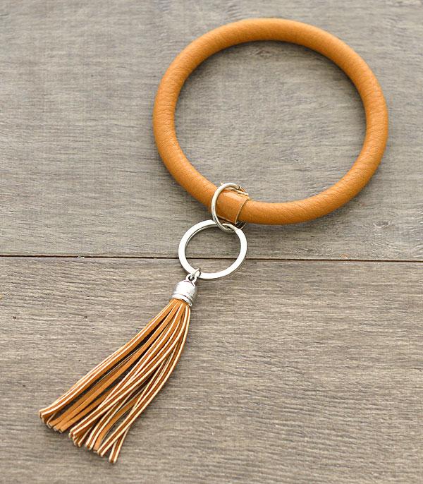 <font color=BLUE>WATCH BAND/ GIFT ITEMS</font> :: KEYCHAINS :: Wholesale Faux Leather Bangle Keychain