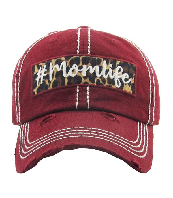 HATS I HAIR ACC :: BALLCAP I VISOR :: Wholesale Momlife Leopard Vintage Ballcap