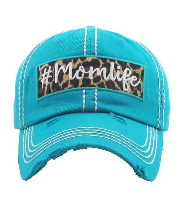 HATS I HAIR ACC :: BALLCAP I VISOR :: Wholesale Momlife Leopard Vintage Ballcap