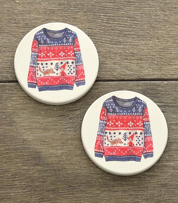 <font color=GREEN>HOLIDAYS</font> :: Wholesale Christmas Car Coaster Set