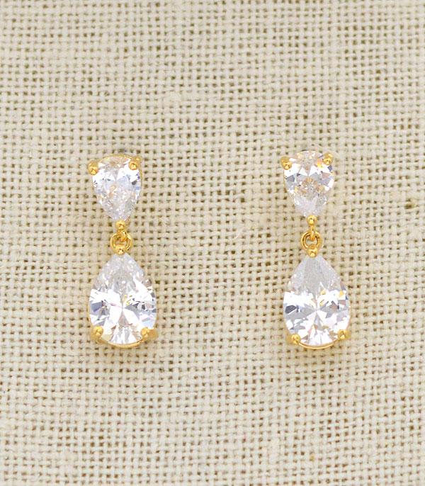 RHINESTONE I CUBIC ZIRCONIA :: Wholesale Cubic Zirconia Dangle Earrings