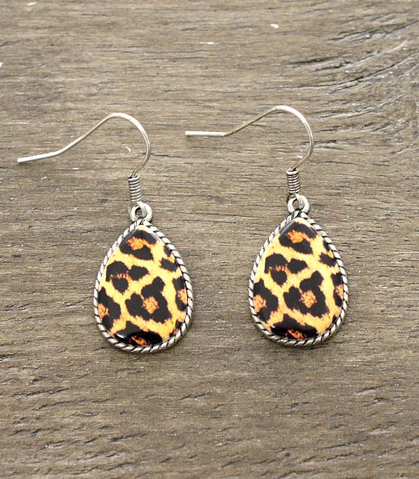 <font color=black>SALE ITEMS</font> :: JEWELRY :: Earrings :: Wholesale Leopard Print Tear Drop Earrings