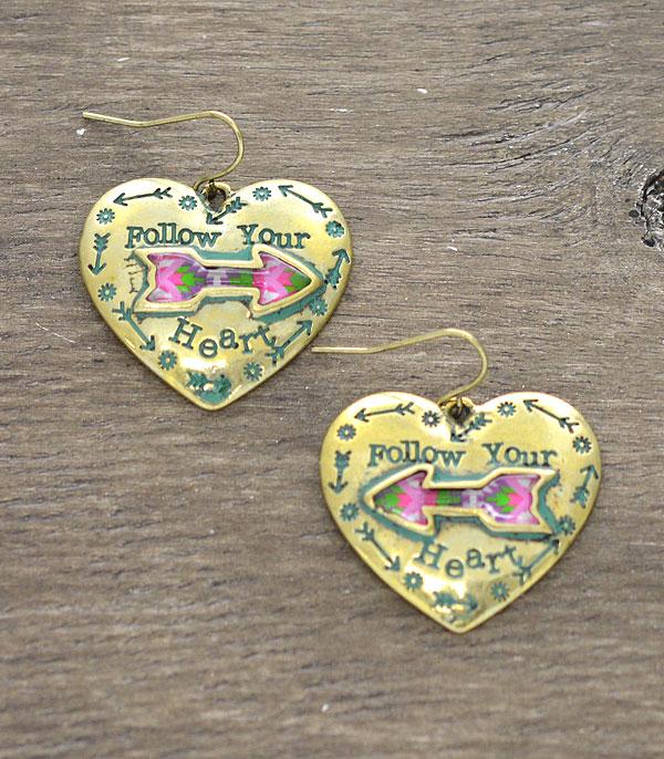 <font color=black>SALE ITEMS</font> :: JEWELRY :: Earrings :: Wholesale Follow Your Heart Antiqued Earrings