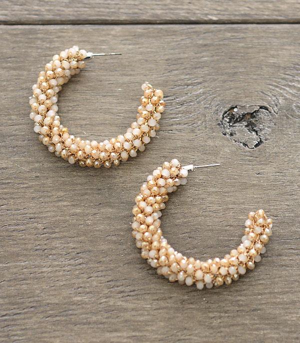 <font color=black>SALE ITEMS</font> :: JEWELRY :: Earrings :: Wholesale Beaded Hoop Earrings