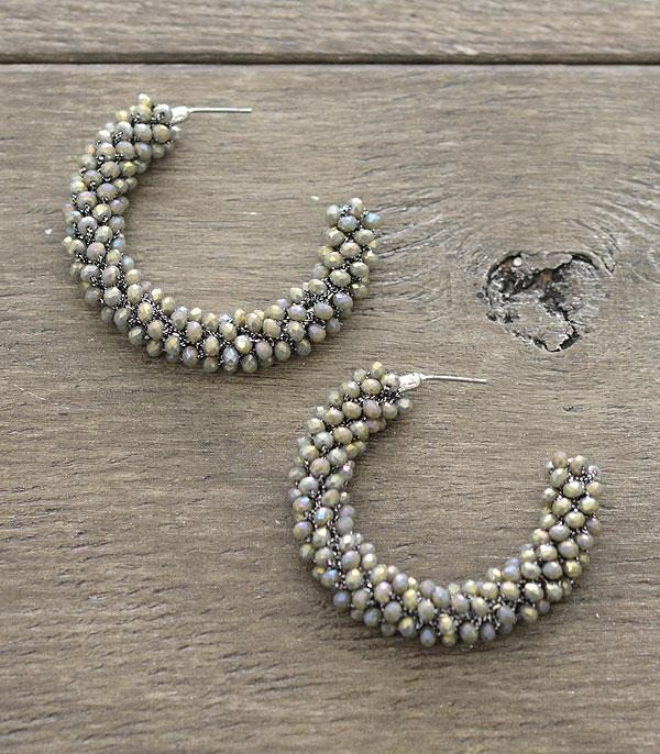 <font color=black>SALE ITEMS</font> :: JEWELRY :: Earrings :: Wholesale Beaded Hoop Earrings