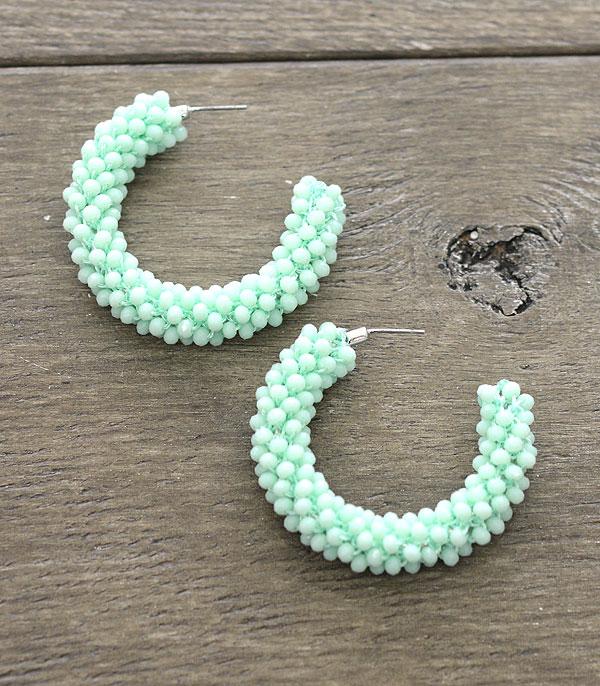 <font color=black>SALE ITEMS</font> :: JEWELRY :: Earrings :: Wholesale Beaded Hoop Earrings