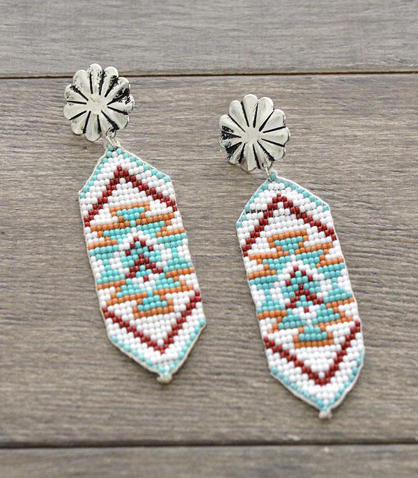 New Arrival :: Wholesale Handmade Aztec Seed Bead Earrings